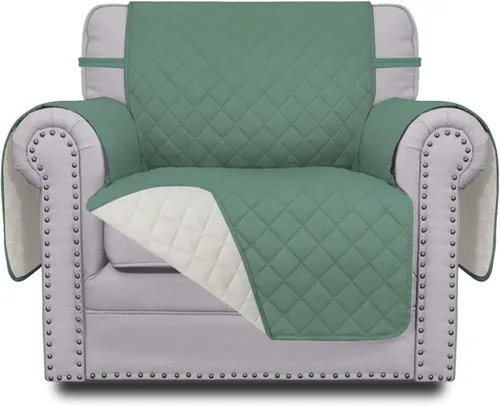Vista 82 de Easy-Going - Funda reversible para sofá reclinable, resistente al agua, protector de muebles con correas elásticas, para mascotas y niños
