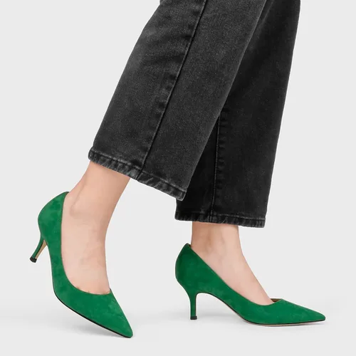 Vista 5 de Joy in Love Zapatos de tacón bajo con punta para mujer, tacones kitten para uso diario