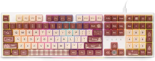 Vista 11 de Redragon K745 PRO Teclado de Juegos Inalámbrico con Sello RGB, Teclado Mecánico de 108 Teclas con 4 Teclas Extra, Enchufe LED Orientado al Sur