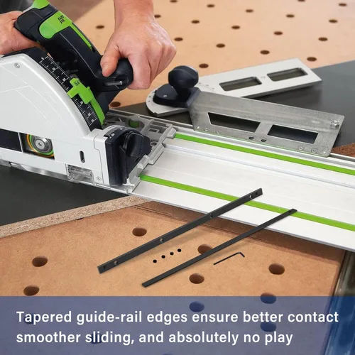Vista 7 de Kit de conector de riel guía de sierra de riel de guía P-20177 compatible con Powertec Dewalt Festool Triton Makita Riel guía de sierra de riel