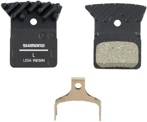 Shimano BRBX Pads + SPG - Resina trasera de aleación L05A con aleta negra, talla única
