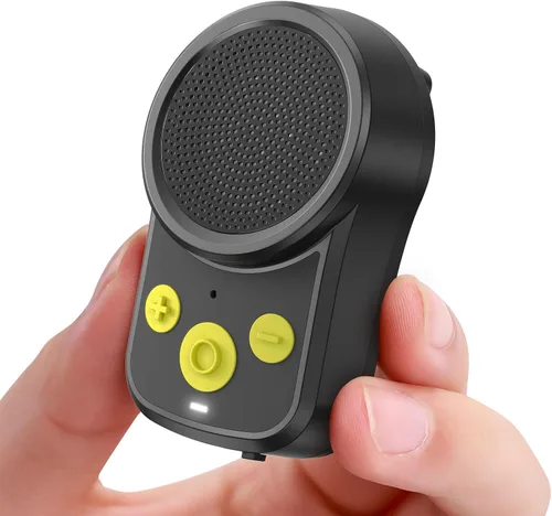 Vista 9 de Mini altavoz Bluetooth, altavoz portátil con clip con micrófonos integrados, música manos libres y llamadas para senderismo/ciclismo, altavoz