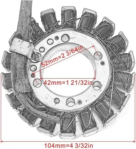 Vista 2 de YAEGER Bobina de estator de motocicleta para Kawasaki ER6N ER6F 2006-2011 para Versys 650 2007-2016 ER4N 2011-2013 generador de motocicleta