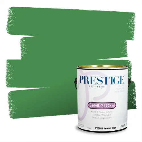 Vista 89 de Prestige Paints - Pintura exterior e imprimación en uno, 1 galón, plano, compatibilidad comparable con el color menta «Whipped Mint» de Behr