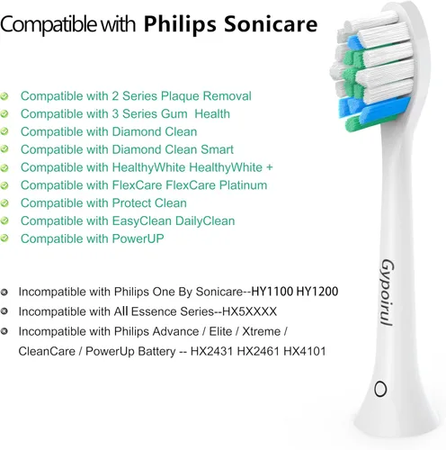 Vista 2 de Cabezales de repuesto para cepillos de dientes compatibles con cabezales de repuesto Philips Sonicare, cabezal de cepillo eléctrico para 4100 5100