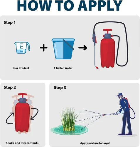 Vista 3 de Airmax Shoreline Defense Tratamiento concentrado para control de malezas emergentes, herbicida acuático (glifosato) para fragmitas, pasto