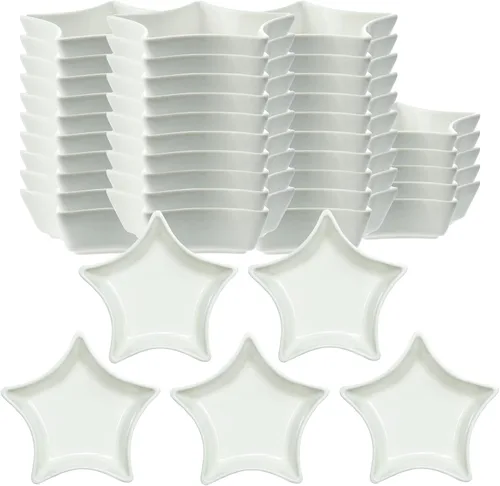 Vista 23 de SOCOSY - Plato cuadrado multiusos de cerámica para salsa, platos de condimento, tazón para sushi, platos de aperitivo, plato para servir, platillos