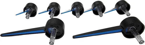 Vista 2 de Tanin Auto Electronix - Agujas azul cielo con base negra y cromada para Chevrolet Silverado, Tahoe y GMC Sierra (7 unidades)