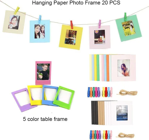 Vista 4 de Accesorios para cámara instantánea compatibles con cámara de película instantánea Fujifilm Instax Mini 12 11 9, color rosa flor