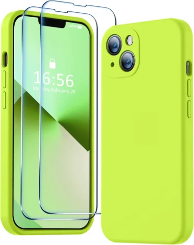 Vista 23 de BossKiss Funda compatible con iPhone 13, silicona de alta calidad mejorada [protección de cámara] [2 protectores de pantalla]