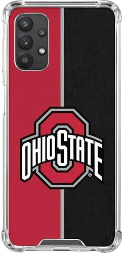 Vista 5 de Skinit Funda transparente compatible con Galaxy A32 5G - Diseño de patrón oficial de la Universidad Estatal de Ohio Gris - UNIOHS03