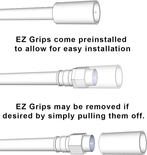 Vista 4 de Mediabridge Cable de conexión coaxial (6 pies) de triple blindaje, cable RG6 clasificado en la pared con conectores de compresión