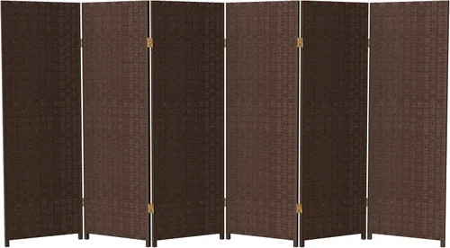 Vista 20 de Pantalla plegable de fibra tejida corta de 4 pies - Negro - 3 paneles