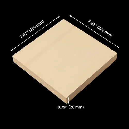 Vista 2 de ZOENHOU 10 tableros de lienzo de madera de 8 x 8 pulgadas, lienzo de madera cuadrado sin terminar, paneles de madera acunados para pintar, verter