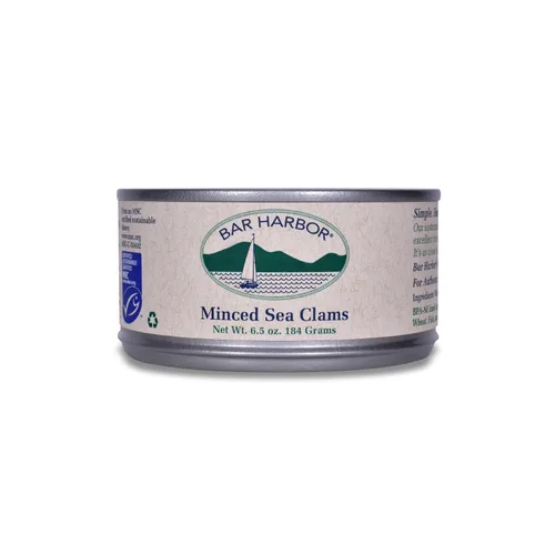 Vista 10 de Bar Harbor Large Cut Canned Chopped Surf Clams in Clam Juice, 6.5 oz. (Pack of 12)