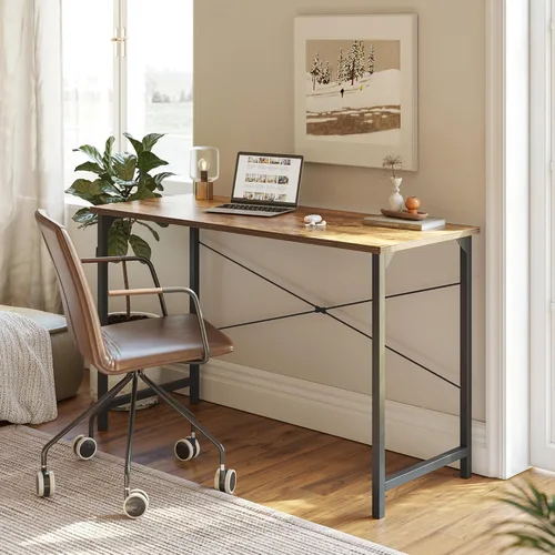 Vista 22 de CubiCubi Escritorio para computadora de 32 pulgadas, mesa de estudio para oficina en casa, escritorio de PC de estilo moderno y simple, marco