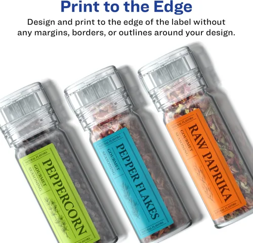 Vista 3 de Avery Etiquetas rectangulares impermeables duraderas, tecnología Sure Feed, 1 "x 2-5/8", 400 en total, etiquetas impermeables resistentes al aceite