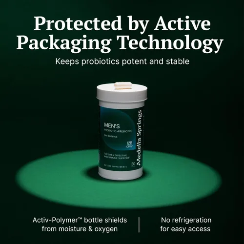 Vista 8 de Probiótico + prebiótico para hombre – 4 cepas probióticas con poder prebiótico – Probióticos para hombres con 12 mil millones de UFC – Suplemento
