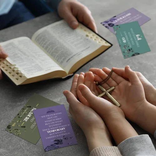 Vista 4 de Maitys 240 Tarjetas de Versículos Bíblicos Tarjetas de Oración para Mujeres con Versículos Bíblicos Surtidos Mini Tarjetas de Escrituras Tarjetas