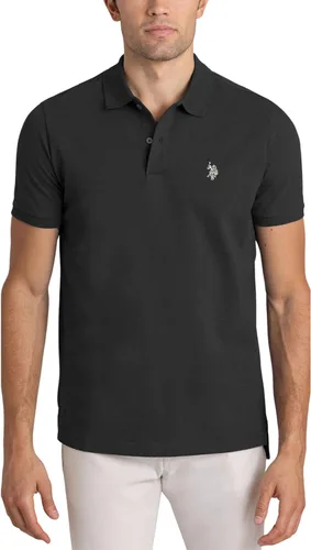 Vista 12 de Polo de piqué de algodón sólido para hombre con pequeño Pony Gris jaspeado