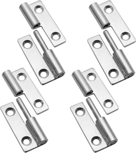 Vista 15 de Bonsicoky 2 bisagras de acero inoxidable para levantar la izquierda, bisagras de bandera pequeñas desmontables de 3 pulgadas con tornillos
