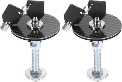 X AUTOHAUX 2 unids universal aleación de aluminio coche motor capó pestillo bloqueo bloqueo liberación rápida clave pin kit de fibra de carbono