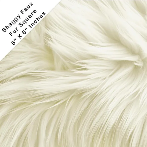 Vista 92 de FabricLA - Tela de piel sintética peluda cuadrada - 4" X 4" pulgadas precortada - Use tela de piel sintética para manualidades DIY, accesorio