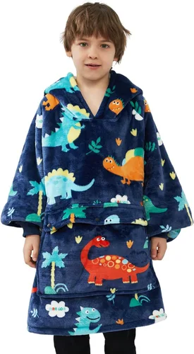 Vista 7 de Manta con Capucha Usable NOUKOW Manta Sherpa de Gran Tamaño Sudadera de Franela con Bolsillo Grande