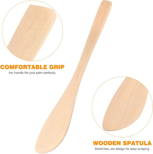 Vista 3 de Gadpiparty 20 esparcidores, cuchillo de mantequilla, cuchara de relleno de bola de masa de madera, cuchara multiusos para relleno de Wonton, queso