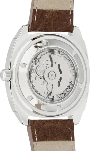 Vista 2 de Seiko Reloj Automático para Hombre - Serie Recraft - Correa de Cuero Marrón, Calendario Día/Fecha, Resistente al Agua 50m