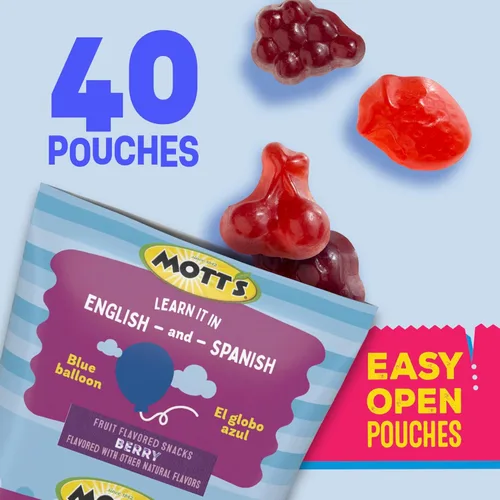 Vista 3 de Mott's Berry Family Pack, 0.8 onzas, 40