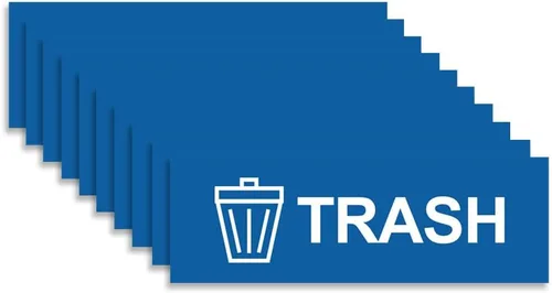 Vista 30 de Letrero básico de basura (negro) - Pequeño paquete de 1