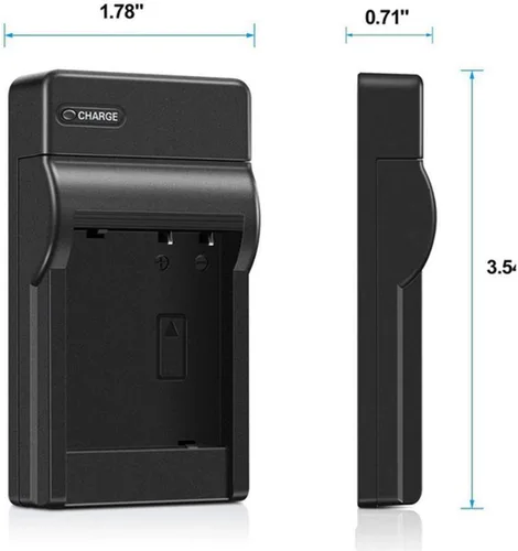 Vista 2 de Cargador de batería para videocámara Canon VIXIA HF R80, HF R82, HF R800