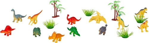 Vista 5 de Wild Republic Cubo de dinosaurio, juego de figuras de dinosaurio, T Rex, triceratops, velociraptor, estegosaurio y más, 18 piezas