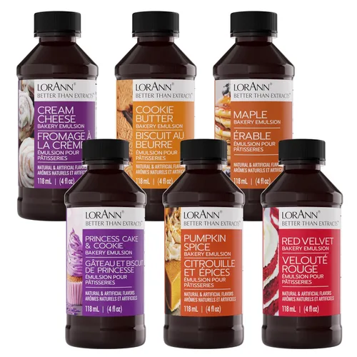 Vista 7 de Lorann Oils Variedad de emulsión de panadería: múltiples sabores, perfecta para mejorar la variedad de horneado en pasteles, galletas y postres, sin
