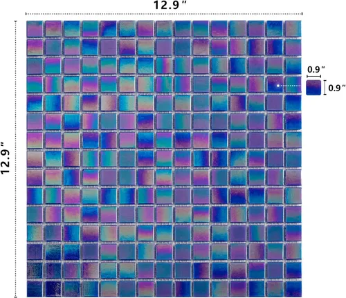 Vista 3 de 10 azulejos de mosaico cuadrado de mármol para baños y paredes exteriores, piscinas, etc.