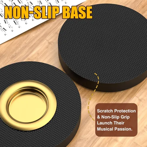 Vista 3 de Facmogu 2 piezas de tope de roca para estera de violonchelo con base de aleación de cobre reforzada, accesorio de instrumento de cuerda, soporte