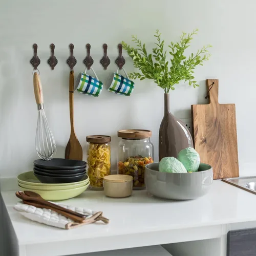 Vista 8 de Peohud Paquete de 10 ganchos de hierro fundido, ganchos rústicos de pared, colgadores de abrigos de granja, ganchos dobles resistentes para colgar
