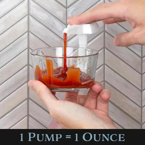 Vista 4 de Cornucopia Brands Jarra de plástico de medio galón con bomba; botella de 64 onzas/2 cuartos de galón con loción y bomba de líquido superior