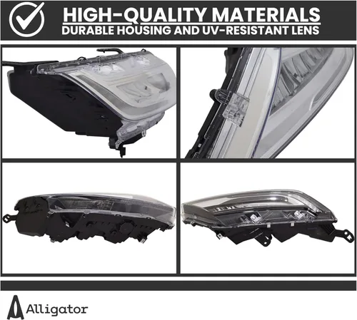 Vista 4 de Conjunto de faros delanteros compatible con Honda Odyssey 2018 2019 2020 Elite, Touring Mini Pasajero Van Izquierda/Lado del Conductor, faros LED