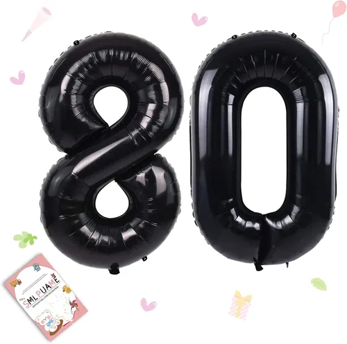 Vista 119 de Smlpuame - Globos grandes de 40 pulgadas de números del 0 al 9, globos numéricos para decoración de fiesta de cumpleaños, globos de helio