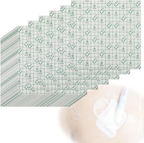 Mediss Cubierta de ducha de catéter de diálisis peritoneal, barrera de protección de vendaje de película transparente, 8 x 8 pulgadas, 50 unidades