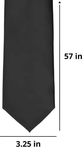 Vista 3 de tiemart Corbata de color sólido prémium Negro