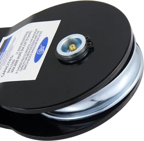 Vista 3 de Bloque de arrastre de 8 toneladas de polea de remolque de bloque de arrastre de 17,600 libras de capacidad, accesorio de recuperación todoterreno