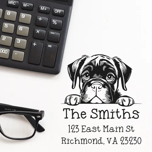 Vista 400 de Sello de alta calidad para cachorros Airedale Terrier – Sello de dirección personalizado – Ideal para los amantes de los perros – Elección de 5