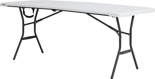 Vista 5 de Lifetime Mesa plegable de 6 pies, comercial ligero, granito blanco