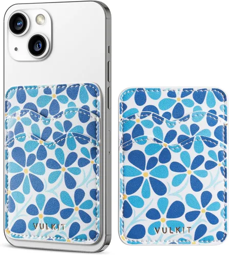 Vista 24 de VULKIT Soporte adhesivo para tarjetas Compatible con iPhone, cartera de cuero para teléfono celular, estuche para tarjetas de crédito, adhesivo