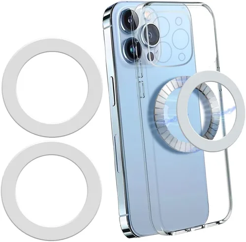 Vista 15 de Anillos adaptadores magnéticos 2 piezas compatibles con MagSafe, para Kindle Pop Socket Magnetic, para accesorios Magsafe y carga inalámbrica