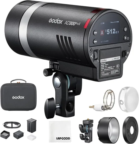 Vista 13 de Godox AD200 Pro AD200Pro - Luz flash de bolsillo de 200 W, 2.4G 1/8000s HSS, luz estroboscópica Speedlite, reciclaje de 0.01-1.8s compatible