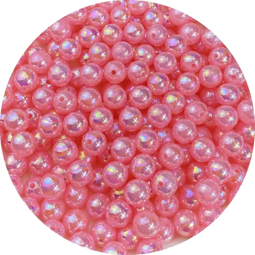 Vista 25 de 1000 cuentas de perlas para manualidades de 0.236 pulgadas, colores AB, cuentas redondas sueltas para collares, pulseras, aretes, fabricación